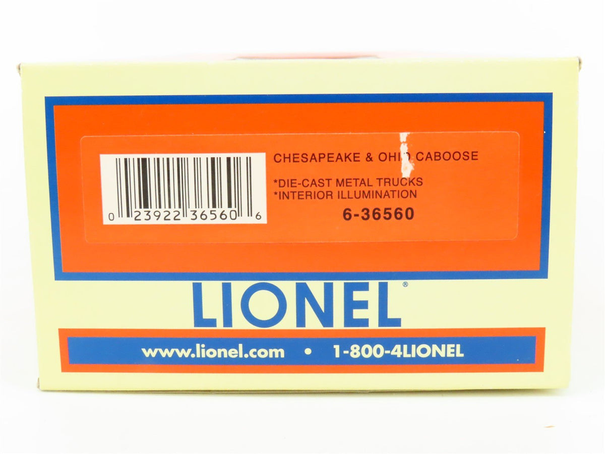 O Gauge 3-Rail Lionel 6-36560 C&amp;O Chesapeake &amp; Ohio Railroad Caboose #90876