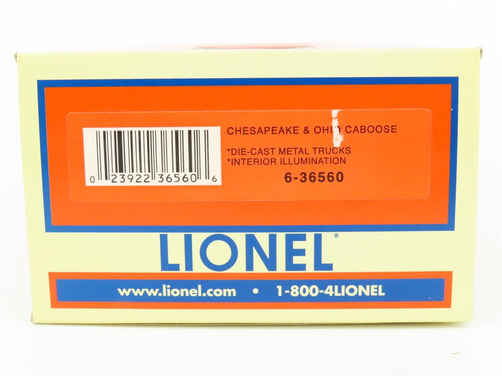O Gauge 3-Rail Lionel 6-36560 C&O Chesapeake & Ohio Railroad Caboose #90876