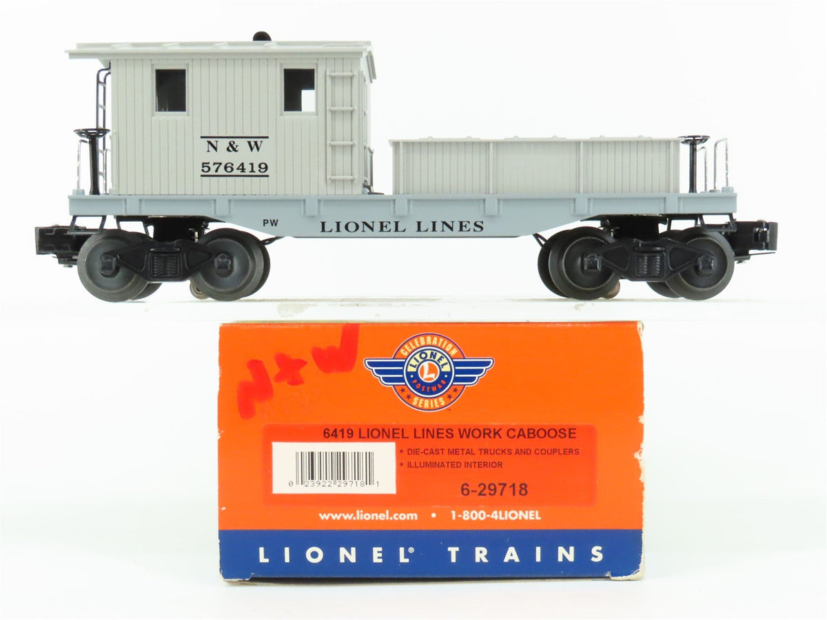 O Gauge 3-Rail Lionel 6-29718 N&amp;W Norfolk &amp; Western Work Caboose #576419