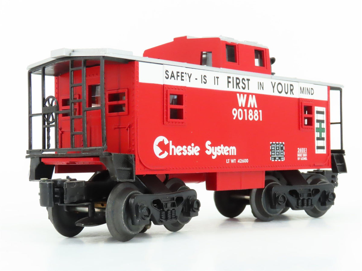 O Gauge 3-Rail Lionel 6-26551 WM Chessie System Square Window Caboose #901881