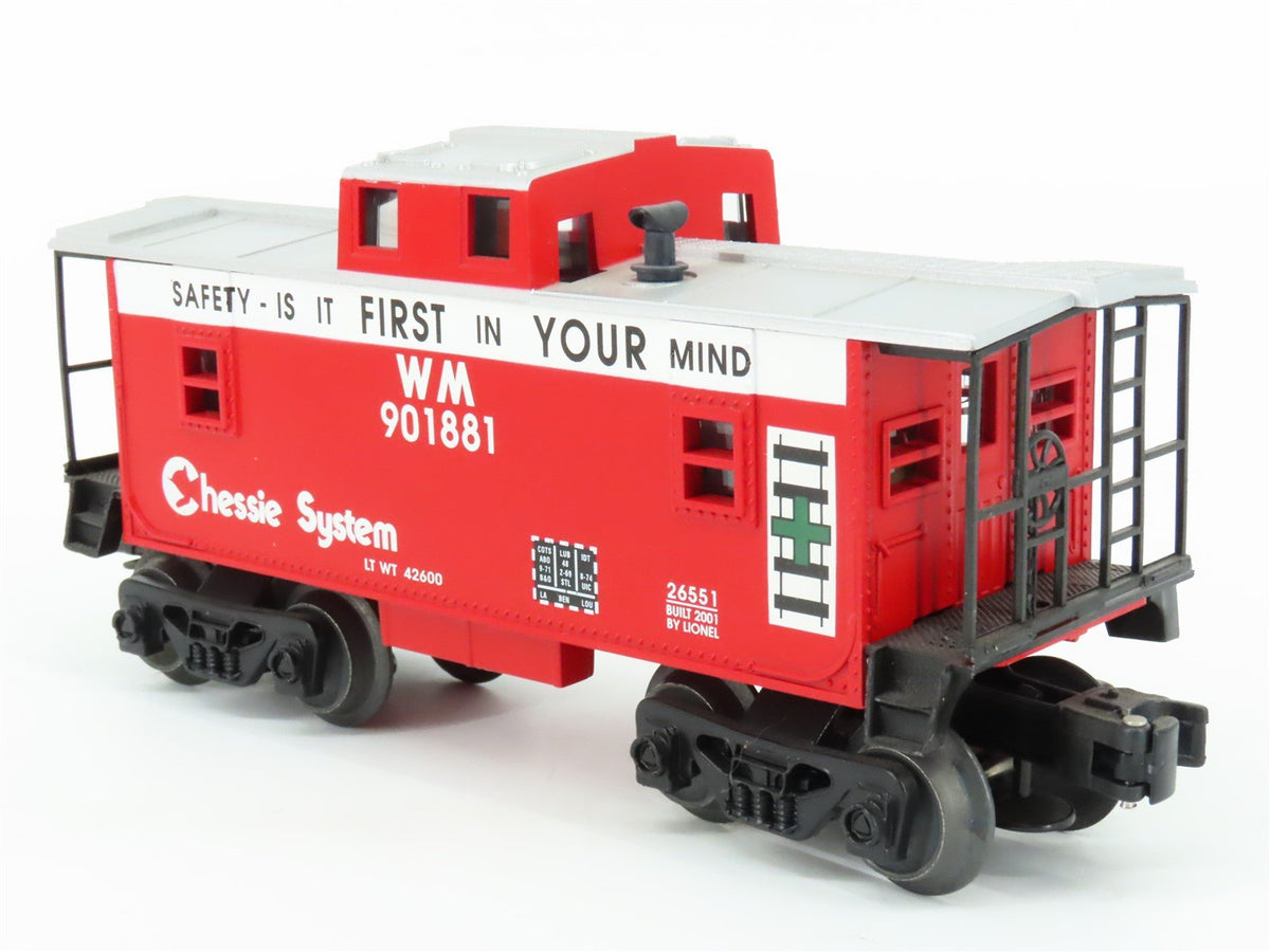 O Gauge 3-Rail Lionel 6-26551 WM Chessie System Square Window Caboose #901881
