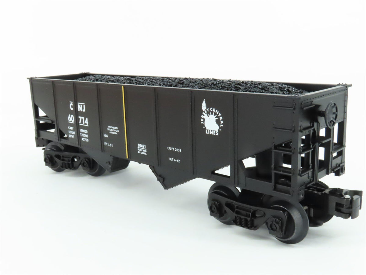 O Gauge 3-Rail Lionel 6-16491 CNJ Jersey Central 2-Bay Hopper #60714 w/ Load