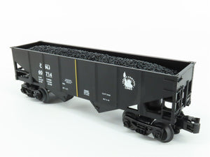 O Gauge 3-Rail Lionel 6-16491 CNJ Jersey Central 2-Bay Hopper #60714 w/ Load