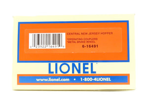 O Gauge 3-Rail Lionel 6-16491 CNJ Jersey Central 2-Bay Hopper #60714 w/ Load