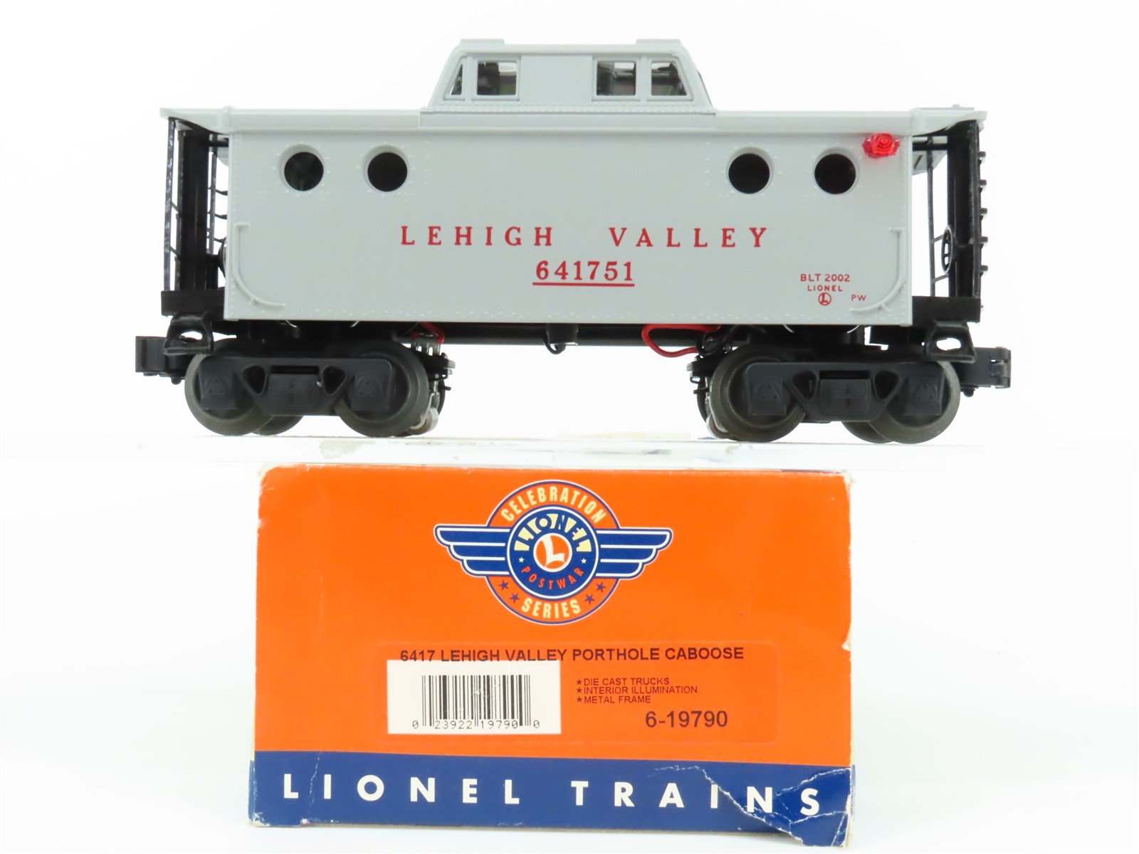 O Gauge 3-Rail Lionel 6-19790 LV Lehigh Valley Railroad Porthole Caboose #641751