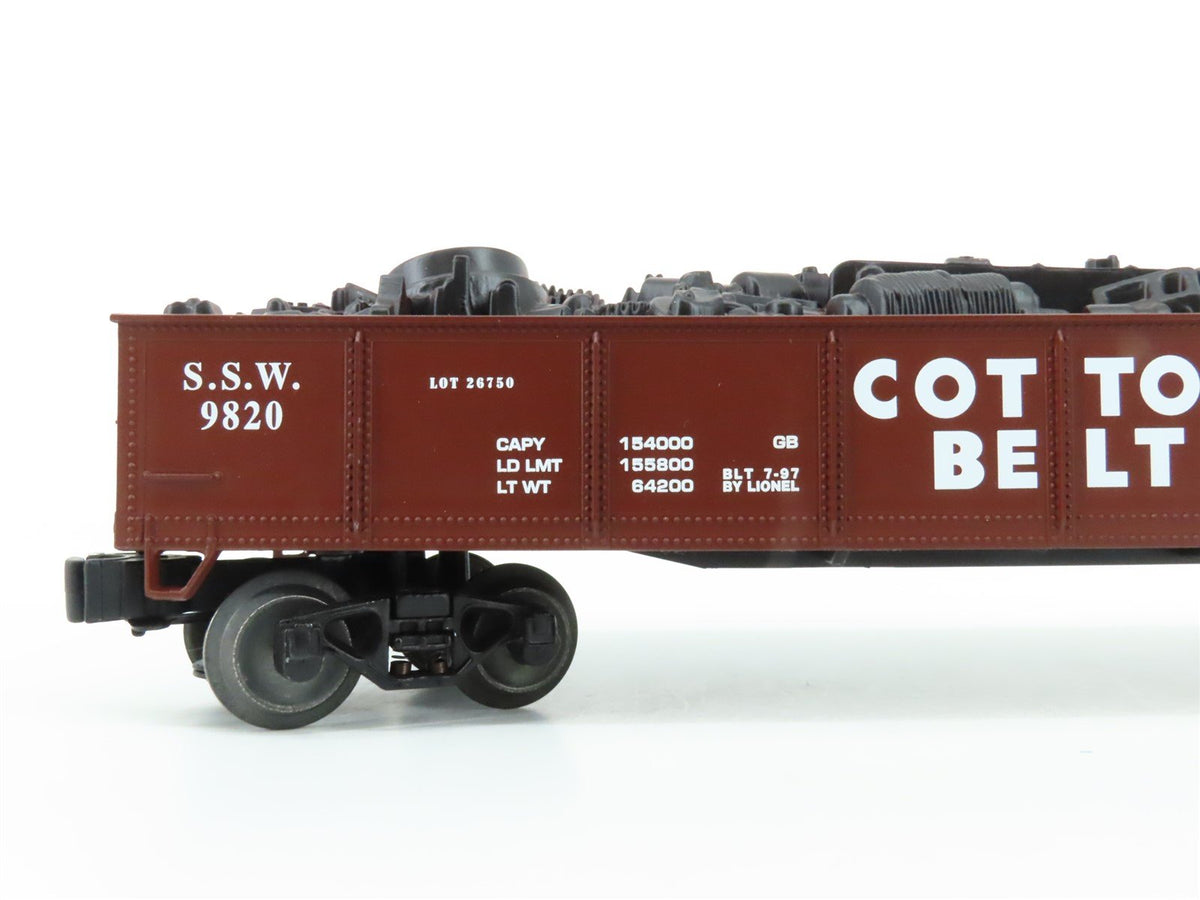 O Gauge 3-Rail Lionel 6-17408 SSW Cotton Belt Route Gondola #9820 w/ Scrap Load