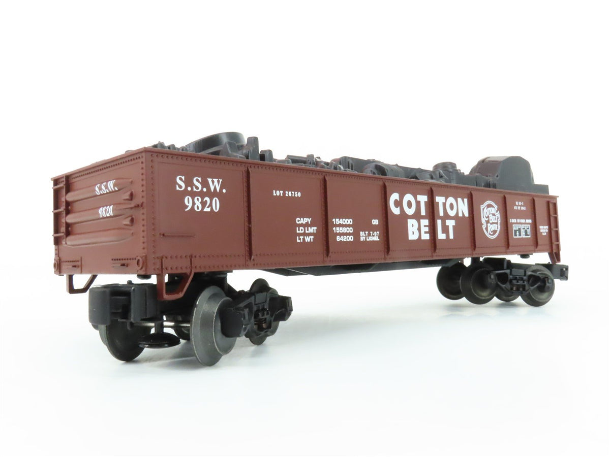 O Gauge 3-Rail Lionel 6-17408 SSW Cotton Belt Route Gondola #9820 w/ Scrap Load