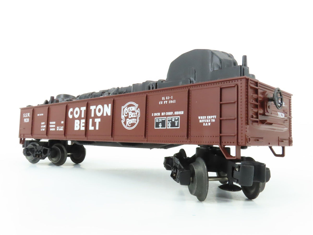 O Gauge 3-Rail Lionel 6-17408 SSW Cotton Belt Route Gondola #9820 w/ Scrap Load