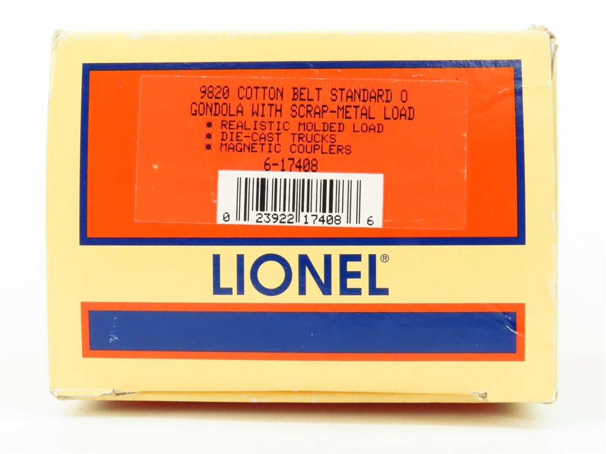 O Gauge 3-Rail Lionel 6-17408 SSW Cotton Belt Route Gondola #9820 w/ Scrap Load
