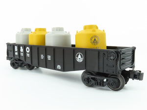 O Gauge 3-Rail Lionel 6-26042 B&O Baltimore & Ohio Gondola #601272 w/ Cannisters