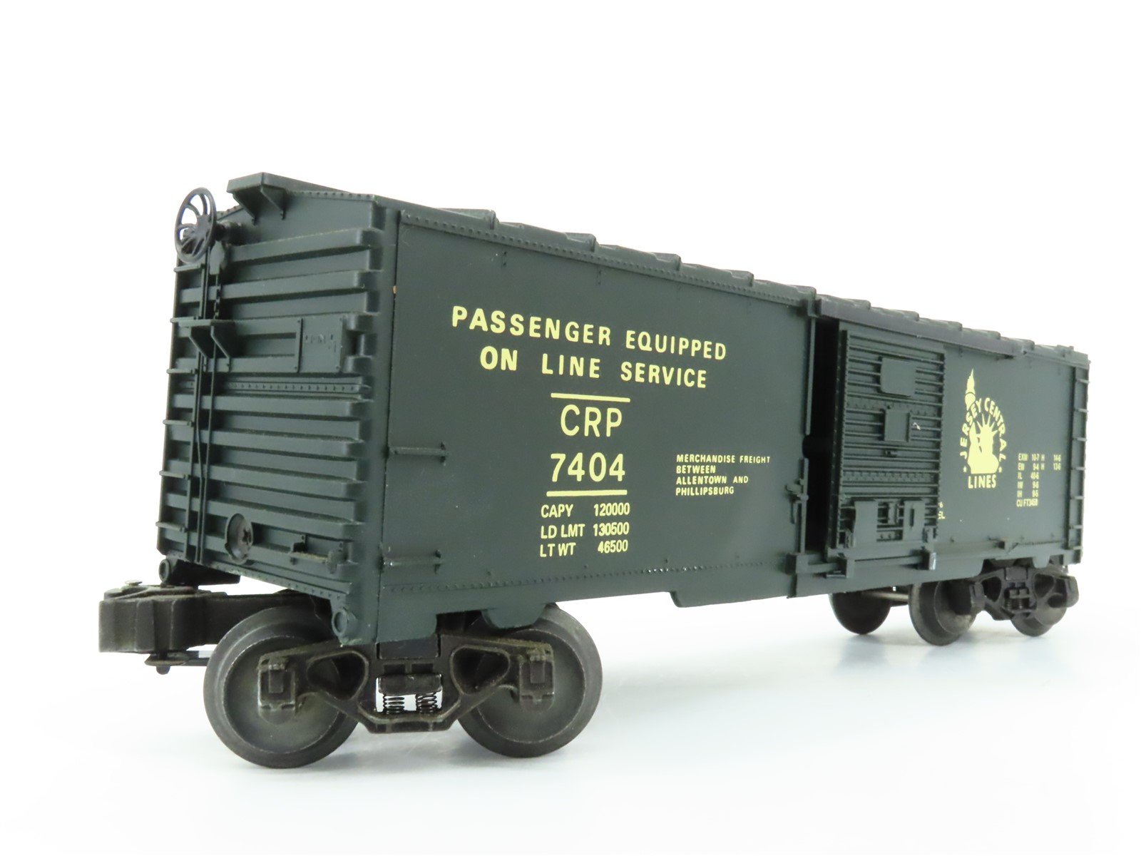 O Gauge 3-Rail Lionel 6-7404 CRP Jersey Central Lines Single Door Box Car #7404