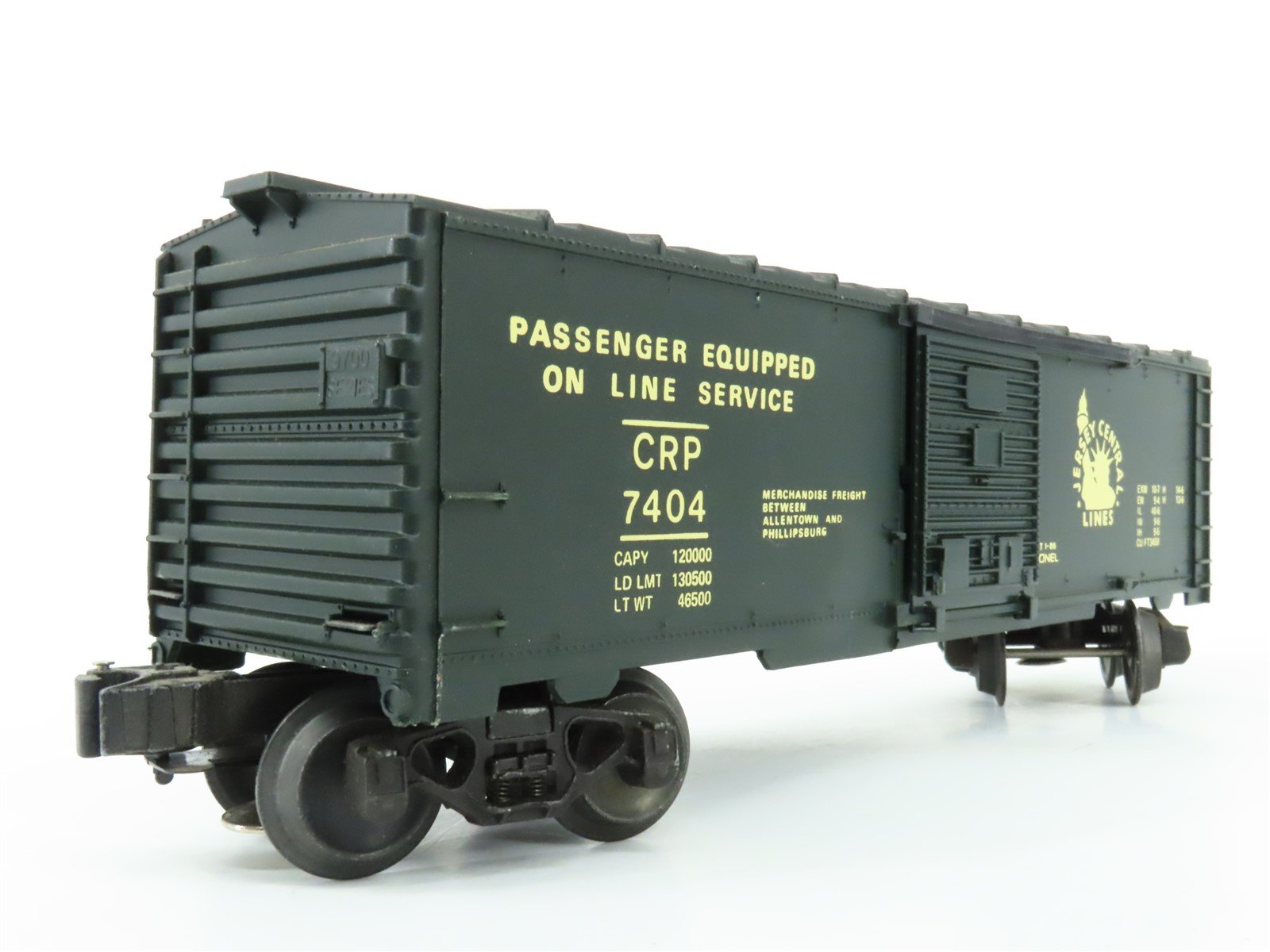O Gauge 3-Rail Lionel 6-7404 CRP Jersey Central Lines Single Door Box Car #7404