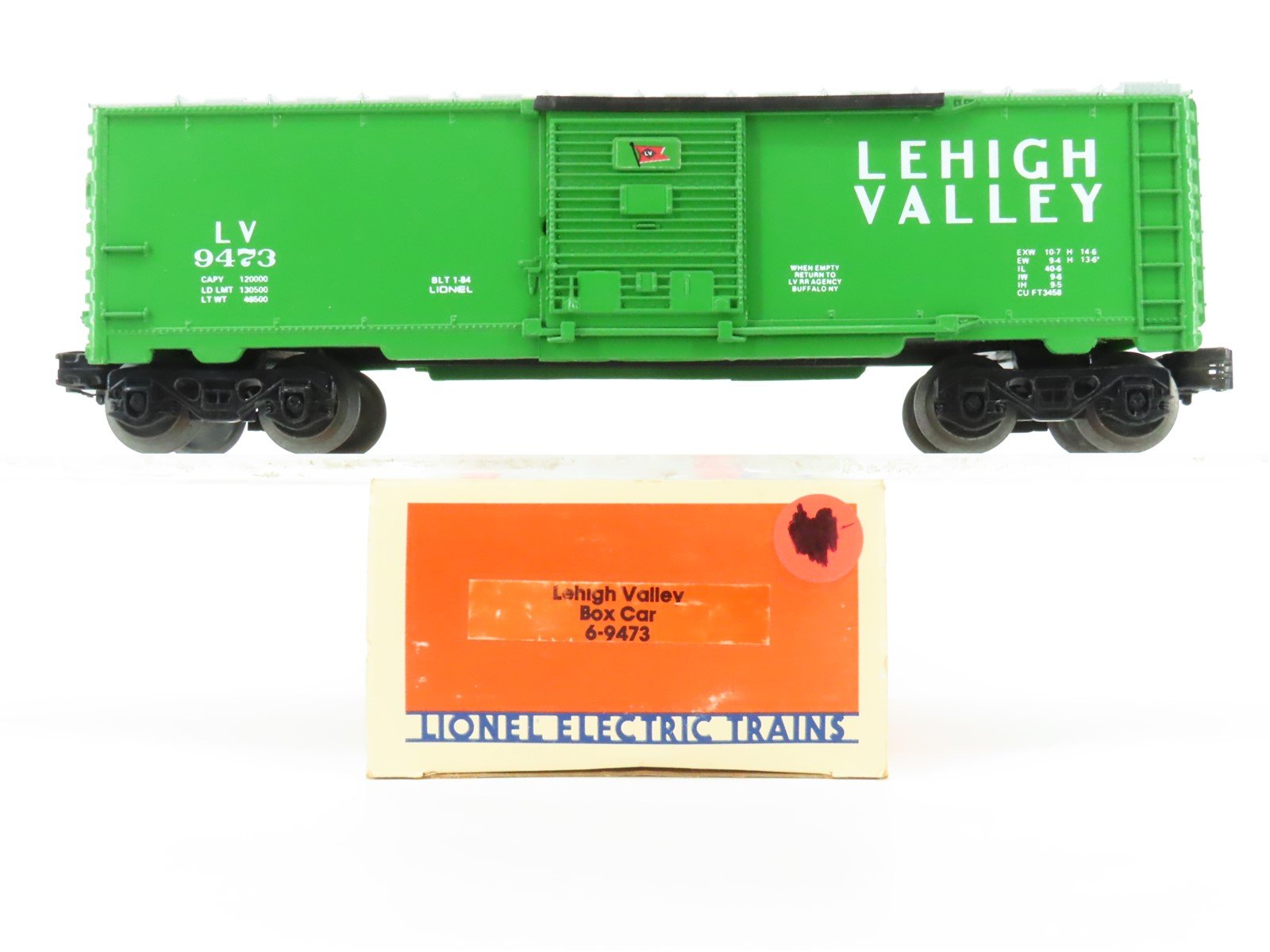 O Gauge 3-Rail Lionel 6-9473 LV Lehigh Valley Railroad Single Door Box Car #9473