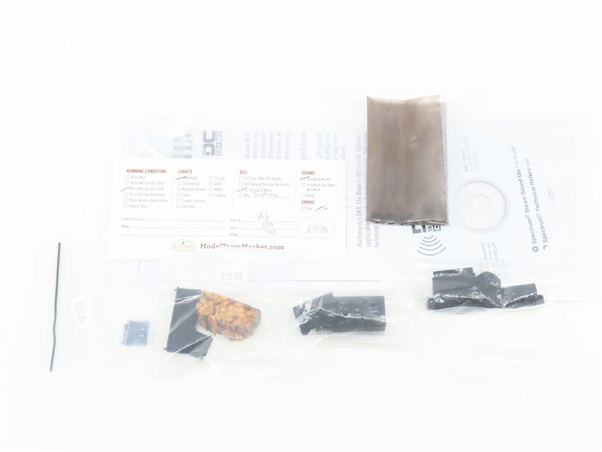 On30 Scale Bachmann Unlettered 2-Truck Shay Steam Locomotive w/ DCC &amp; Sound