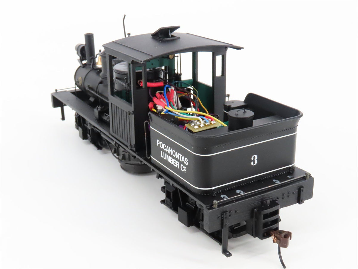 On30 Bachmann 25660 Pocahontas Lumber 2-Truck Shay Steam #3 w/ Sound - DCC ONLY
