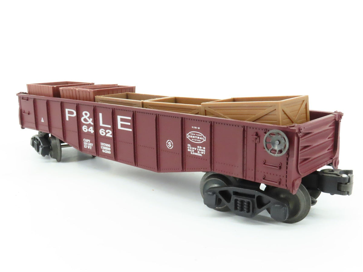 O Gauge 3-Rail Lionel 6-16972 P&amp;LE Pittsburgh &amp; Lake Erie Gondola 6462 w/ Crates