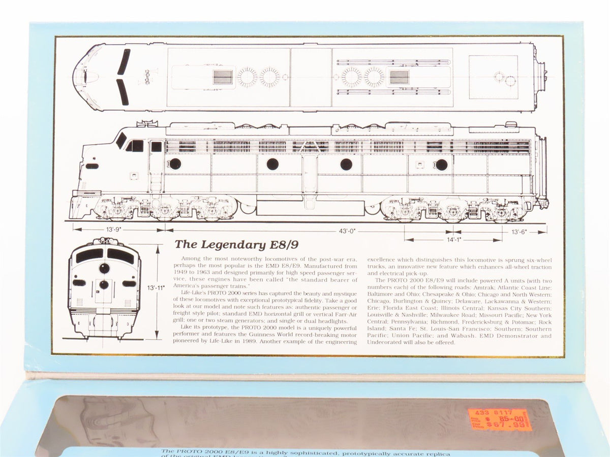 HO Scale Proto 2000 8117 PRR Pennsylvania E8/9A Diesel Locomotive #5894