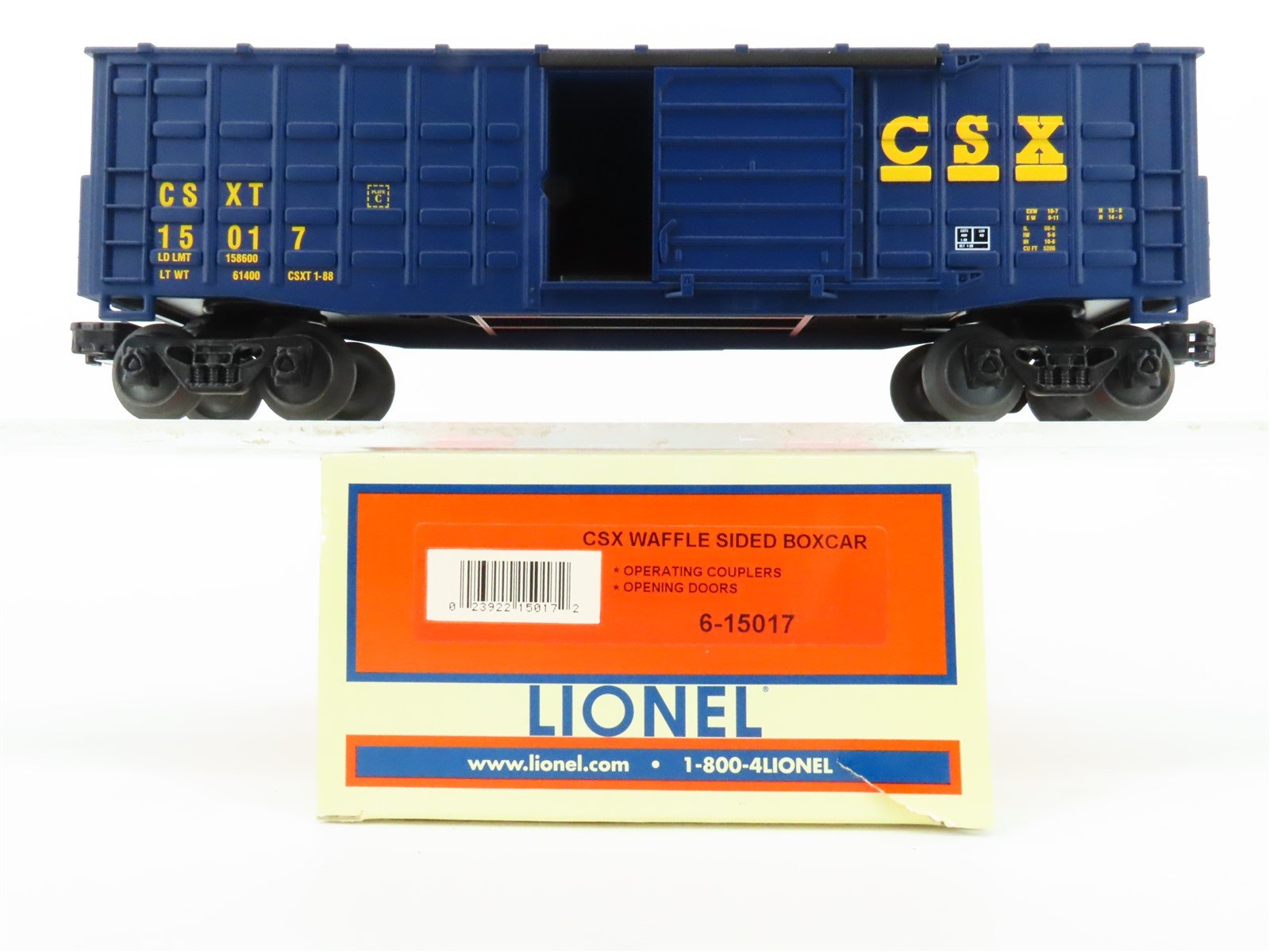 O Gauge 3-Rail Lionel 6-15017 CSXT Waffle Sided Box Car #15017