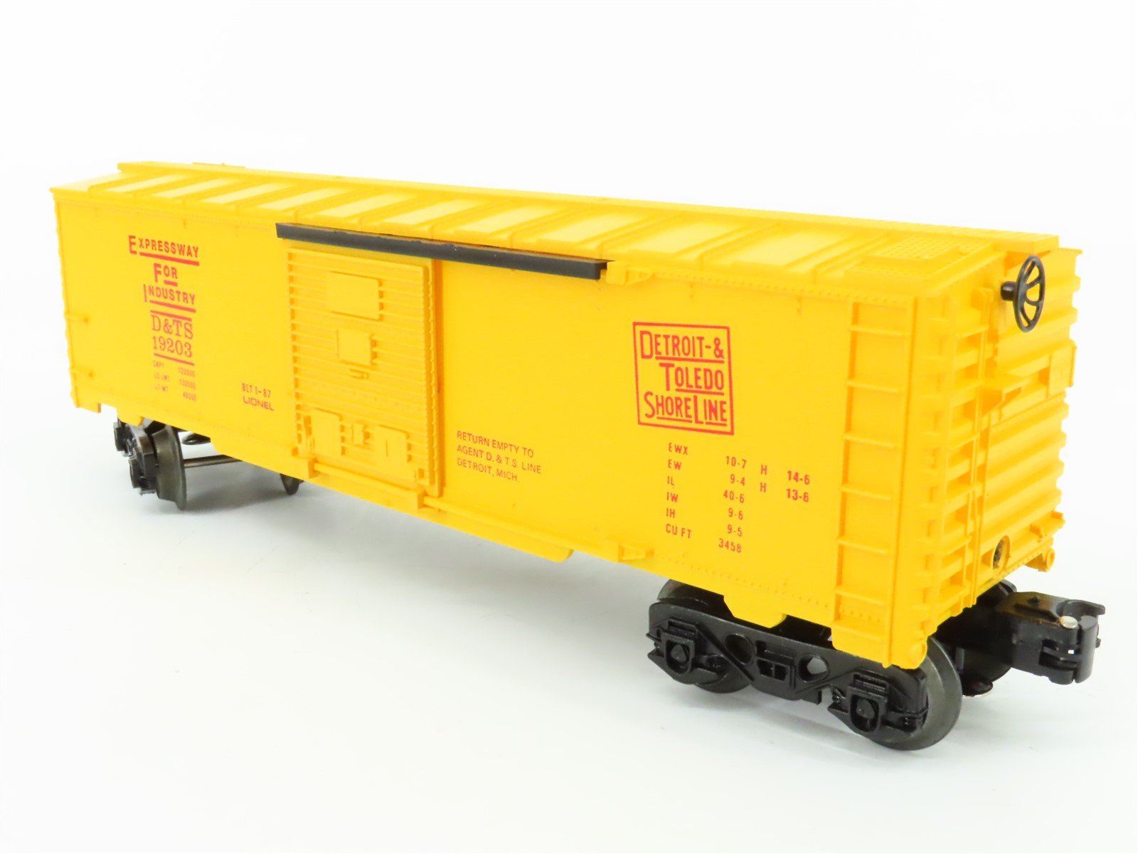 O Gauge 3-Rail Lionel 6-19203 D&TS Detroit & Toledo Shoreline Box Car #19203