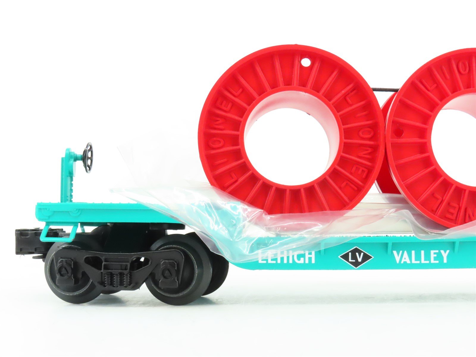 O Gauge 3-Rail Lionel 6-26603 LV Lehigh Valley Flat Car #26603 w/ Cable Reels