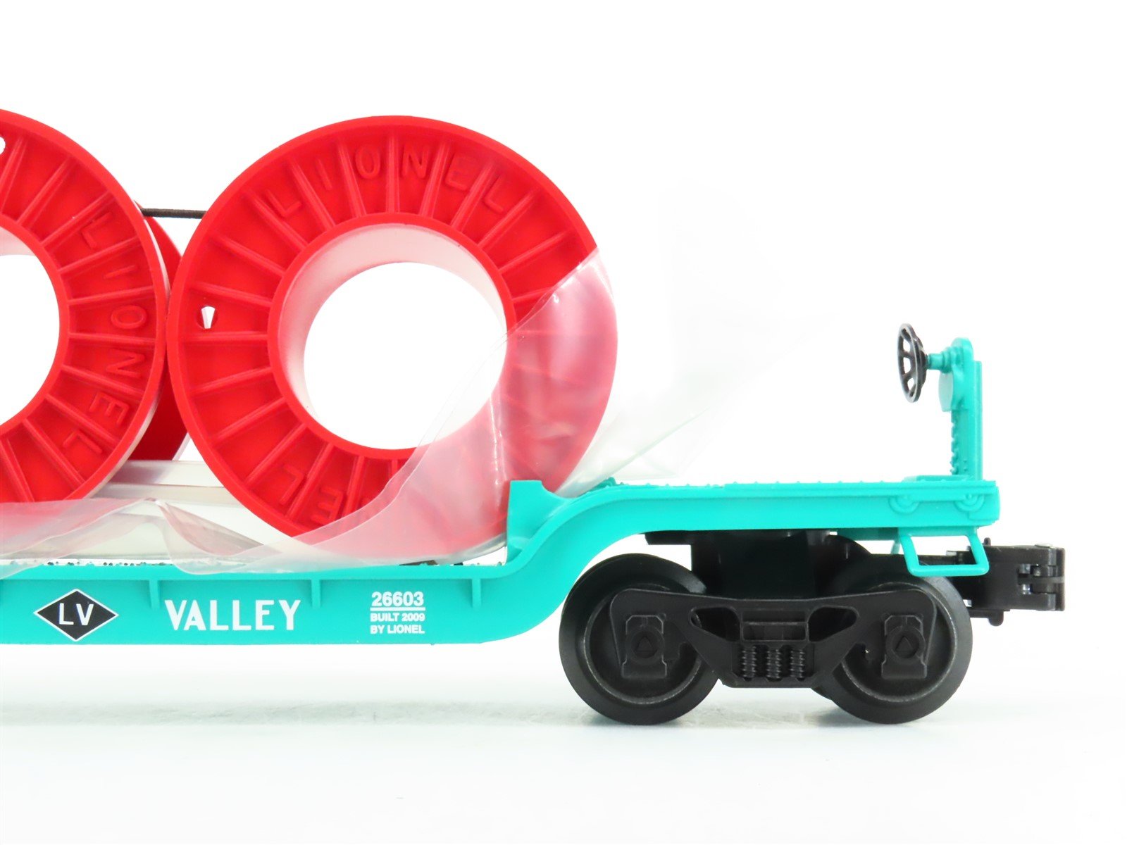 O Gauge 3-Rail Lionel 6-26603 LV Lehigh Valley Flat Car #26603 w/ Cable Reels