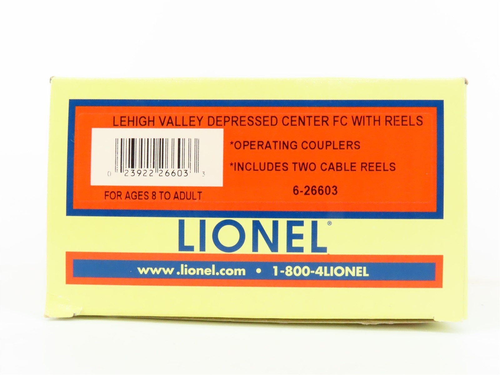 O Gauge 3-Rail Lionel 6-26603 LV Lehigh Valley Flat Car #26603 w/ Cable Reels