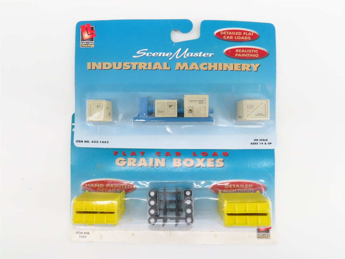 LOT of 12 HO Scale Life-Like Scene Master Flat Car Load Packs - Sealed