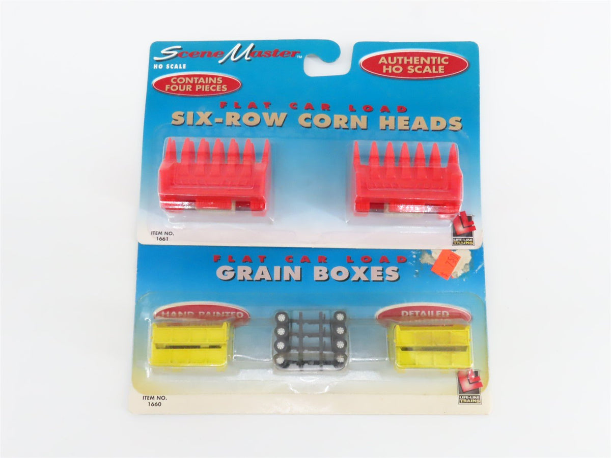 LOT of 12 HO Scale Life-Like Scene Master Flat Car Load Packs - Sealed