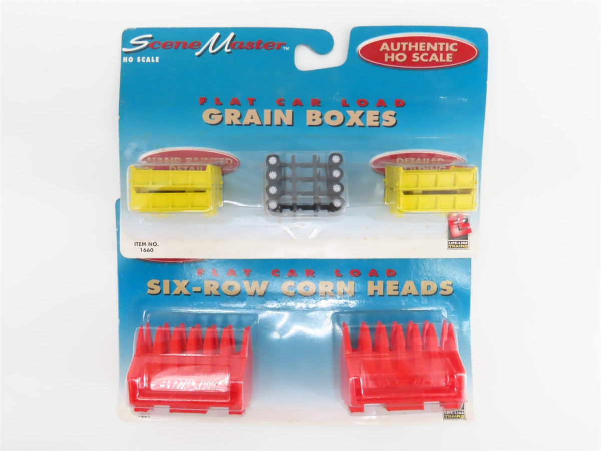 LOT of 12 HO Scale Life-Like Scene Master Flat Car Load Packs - Sealed