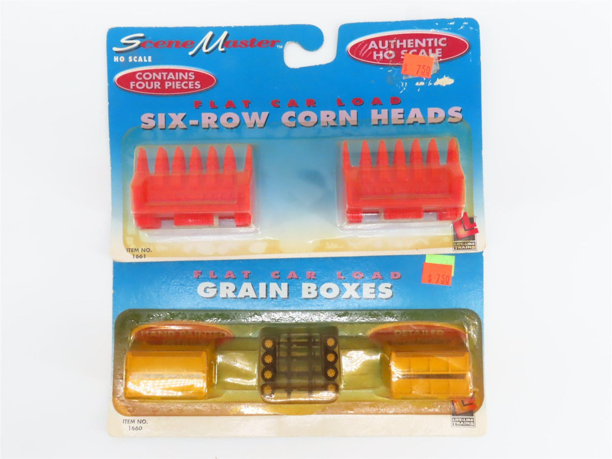 LOT of 12 HO Scale Life-Like Scene Master Flat Car Load Packs - Sealed