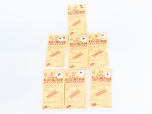 LOT of 7 HO & Z Scale Kadee 321 Two Delayed Magne-Matic Uncouplers - Sealed