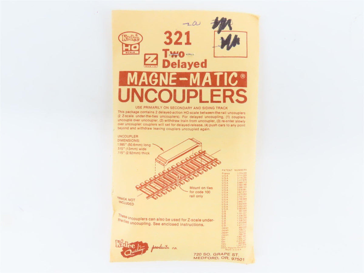 LOT of 7 HO &amp; Z Scale Kadee 321 Two Delayed Magne-Matic Uncouplers - Sealed