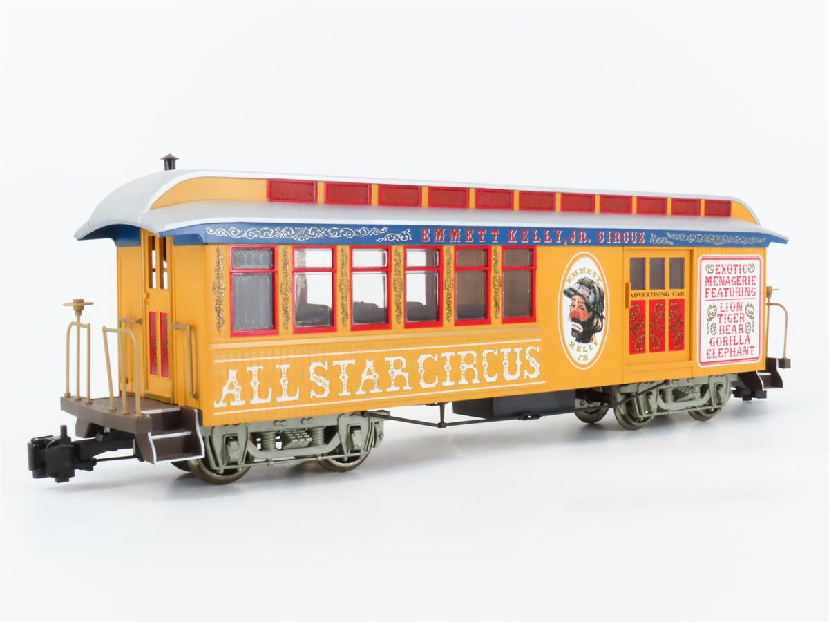 G Scale Bachmann Emmett Kelly, Jr Circus Advertising Combine Passenger