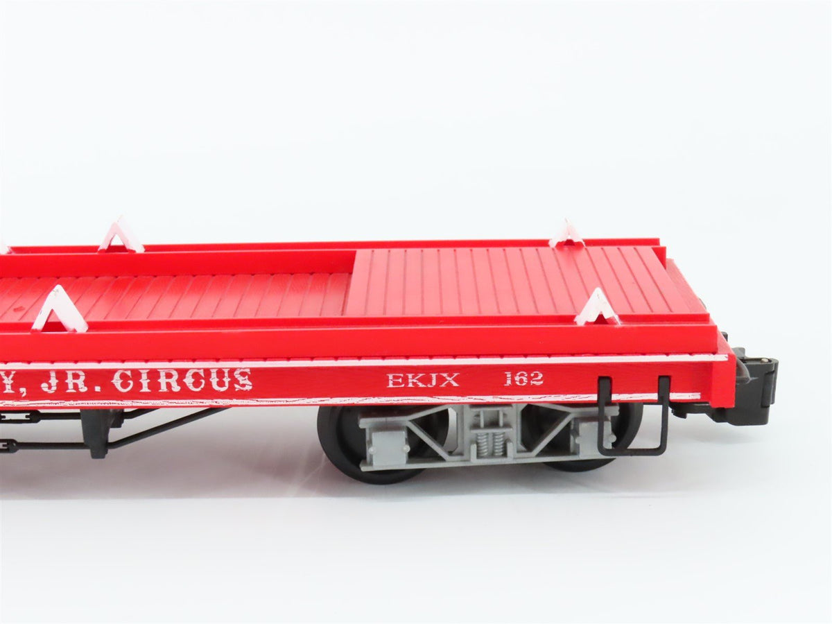 G Scale Bachmann EKJX Emmett Kelly, Jr Circus Flat Car #162 w/ Animal Cage Load