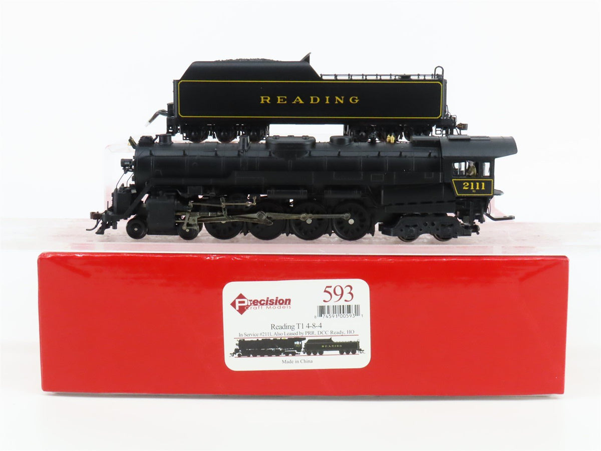 HO Precision Craft PCM 593 RDG Reading 4-8-4 T1 Steam #2111 - DCC Ready