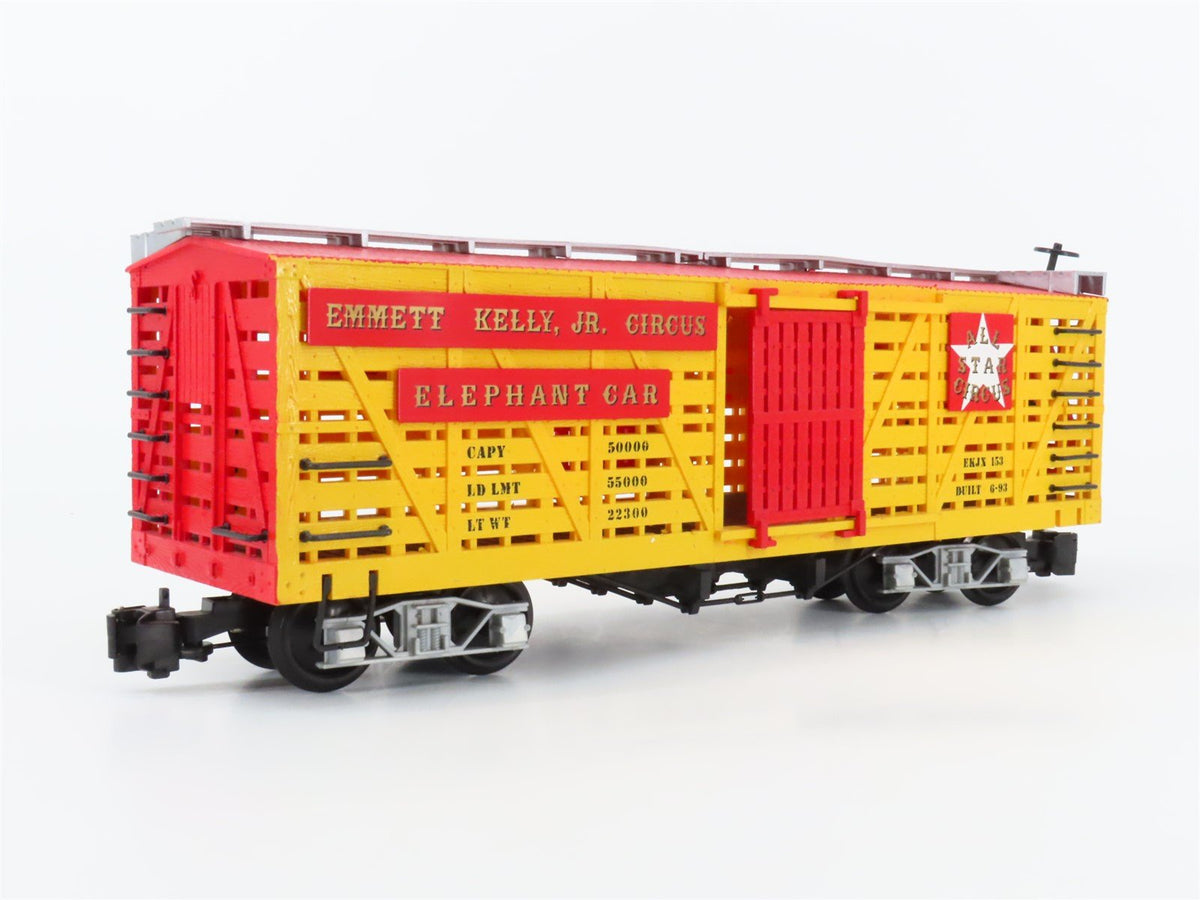 G Scale Bachmann EKJX Emmett Kelly, Jr All Star Circus Elephant Car #153