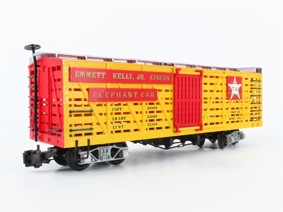 G Scale Bachmann EKJX Emmett Kelly, Jr All Star Circus Elephant Car #153