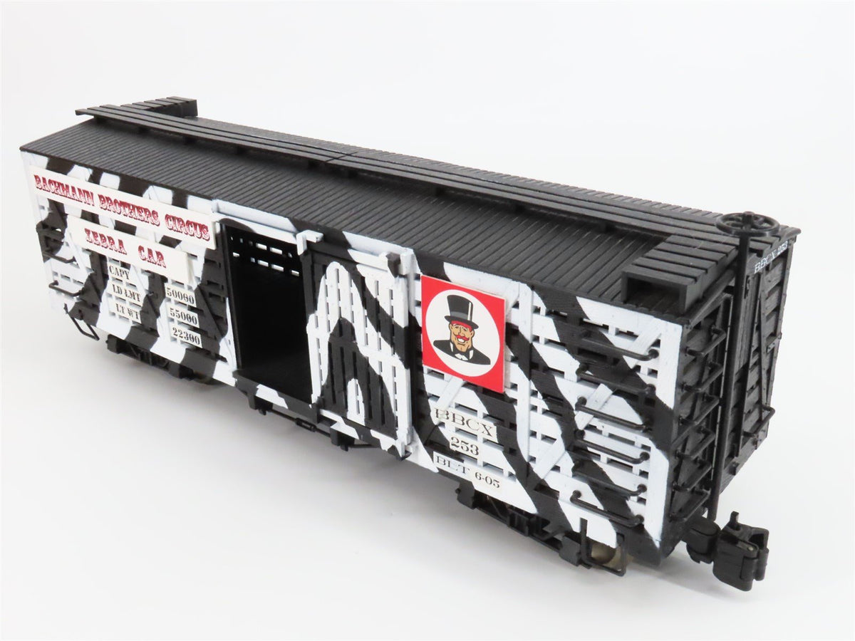 G Scale Bachmann BBCX Bachmann Brothers Circus Zebra Car #253
