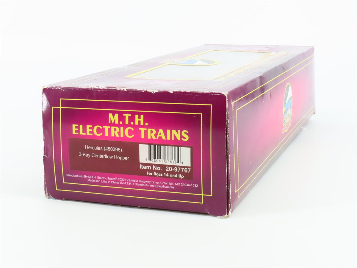 O Gauge 3-Rail MTH 20-97767 HPCX Hercules 3-Bay Covered Hopper #50395