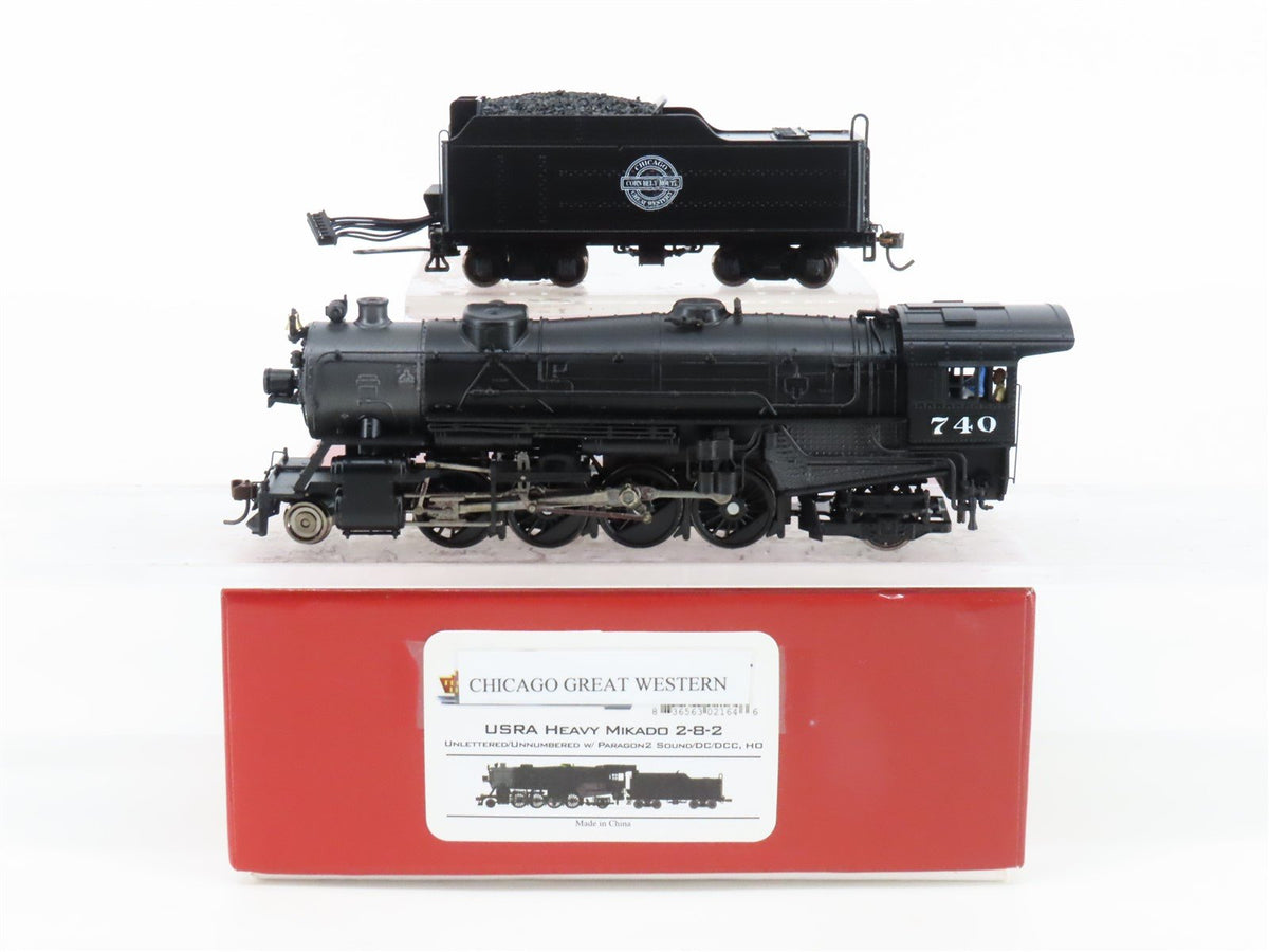 HO Scale Broadway Limited BLI CGW Railway 2-8-2 Steam #345 CUSTOM w/DCC &amp; Sound