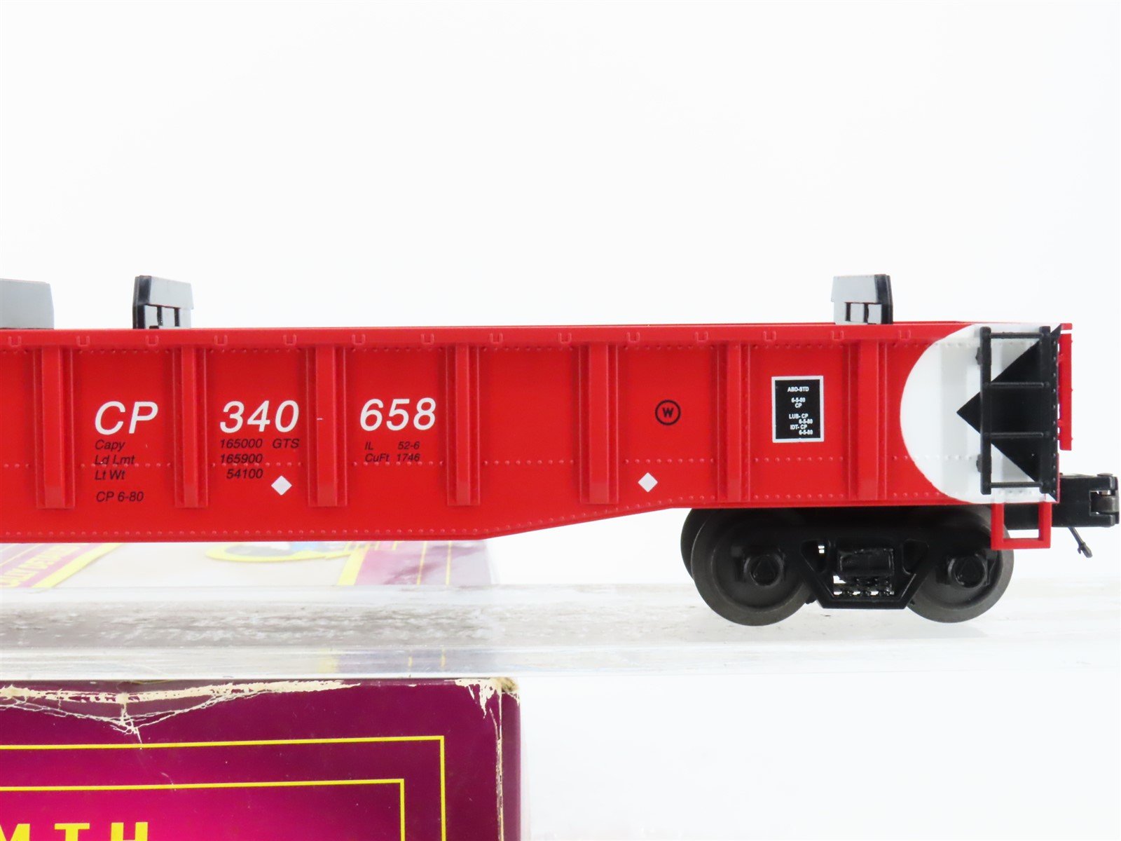O Gauge 3-Rail MTH 20-98925 CP Rail Gondola #340658 w/ Coil Steel Load