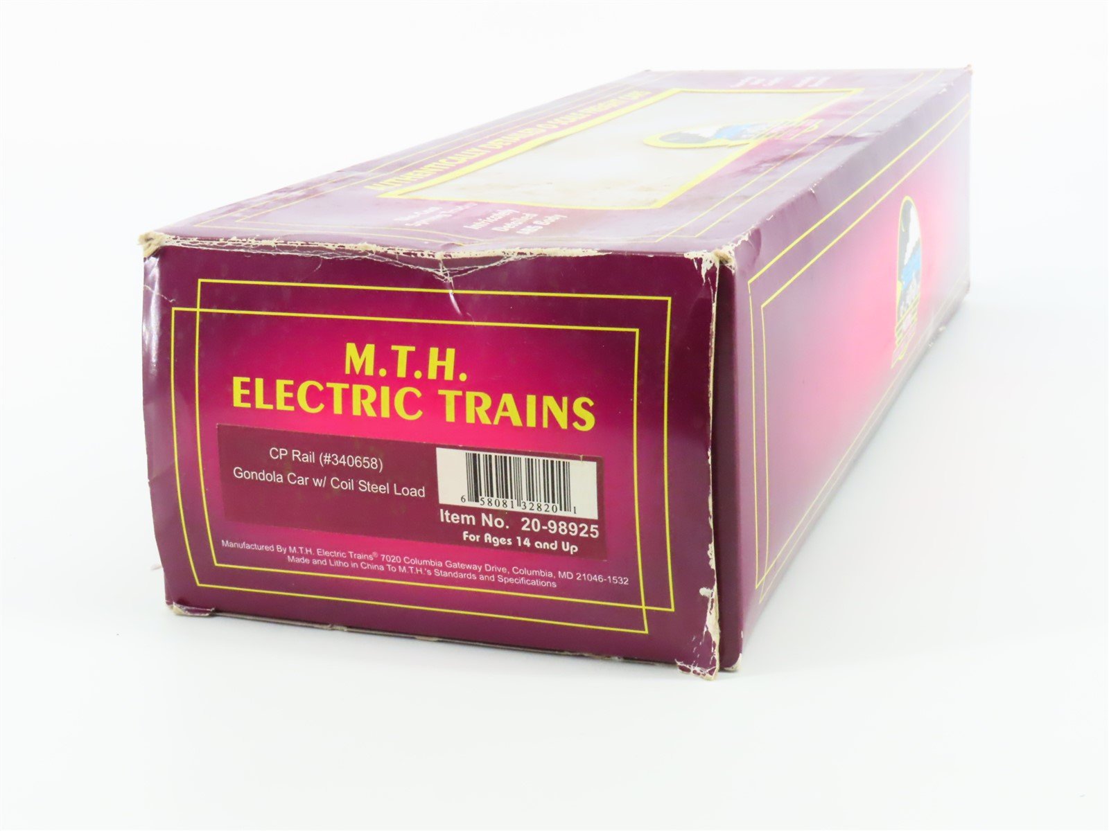 O Gauge 3-Rail MTH 20-98925 CP Rail Gondola #340658 w/ Coil Steel Load