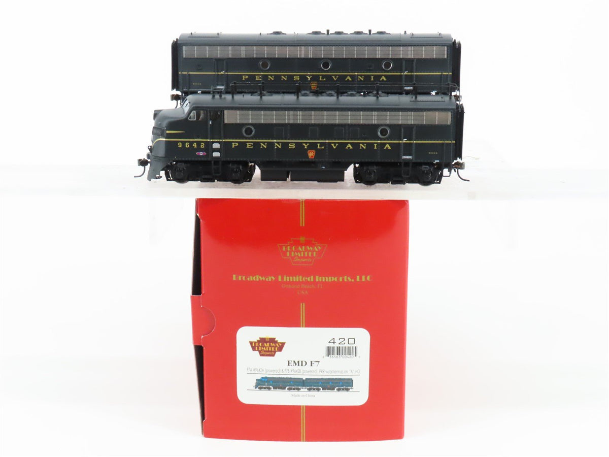 HO Broadway Limited BLI 420 PRR Pennsylvania F7 A/B Diesel Set w/ DCC &amp; Sound