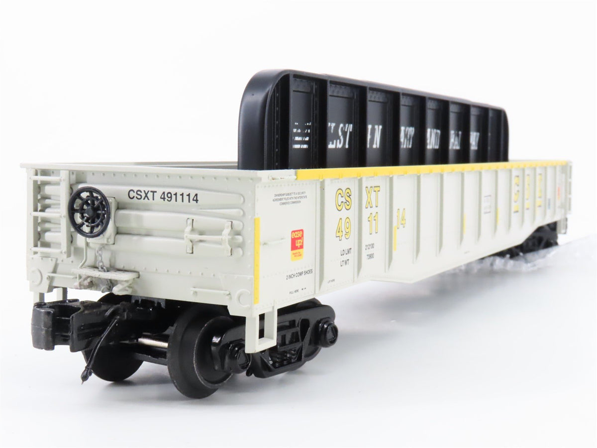 O Gauge 3-Rail MTH 20-95411 CSXT Open Gondola #491114 w/ Bridge Girder