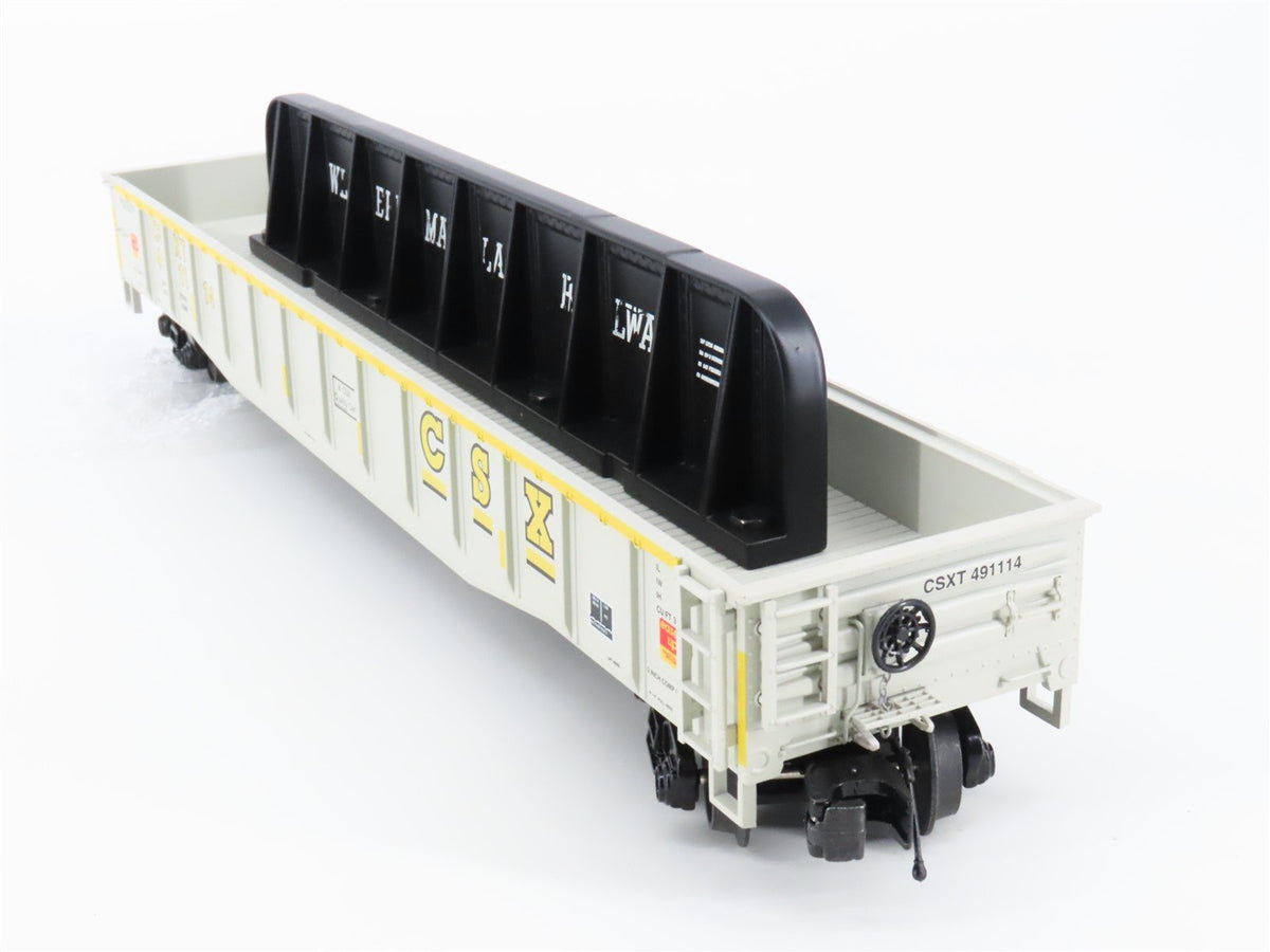 O Gauge 3-Rail MTH 20-95411 CSXT Open Gondola #491114 w/ Bridge Girder