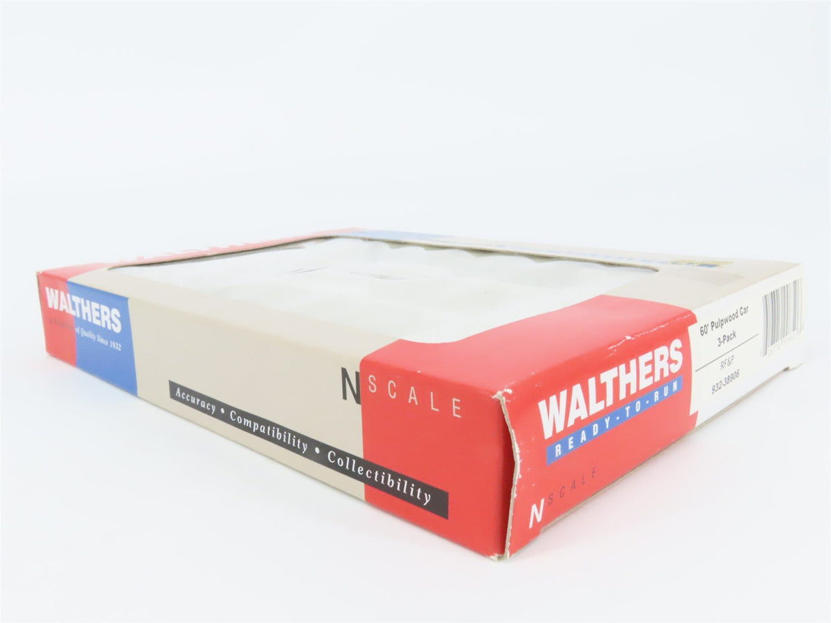 N Walthers 932-38906 RF&amp;P Richmond Fredericksburg Potomac 60&#39; Pulpwood Car 3-Pk.