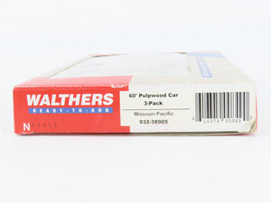 N Scale Walthers 932-38905 MP Missouri Pacific 60' Pulpwood Car 3-Pack