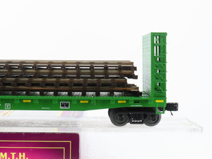 O Gauge 3-Rail MTH 20-98765 BNSF Railway Flat Car 930107 w/ 4 ScaleTrax Sections