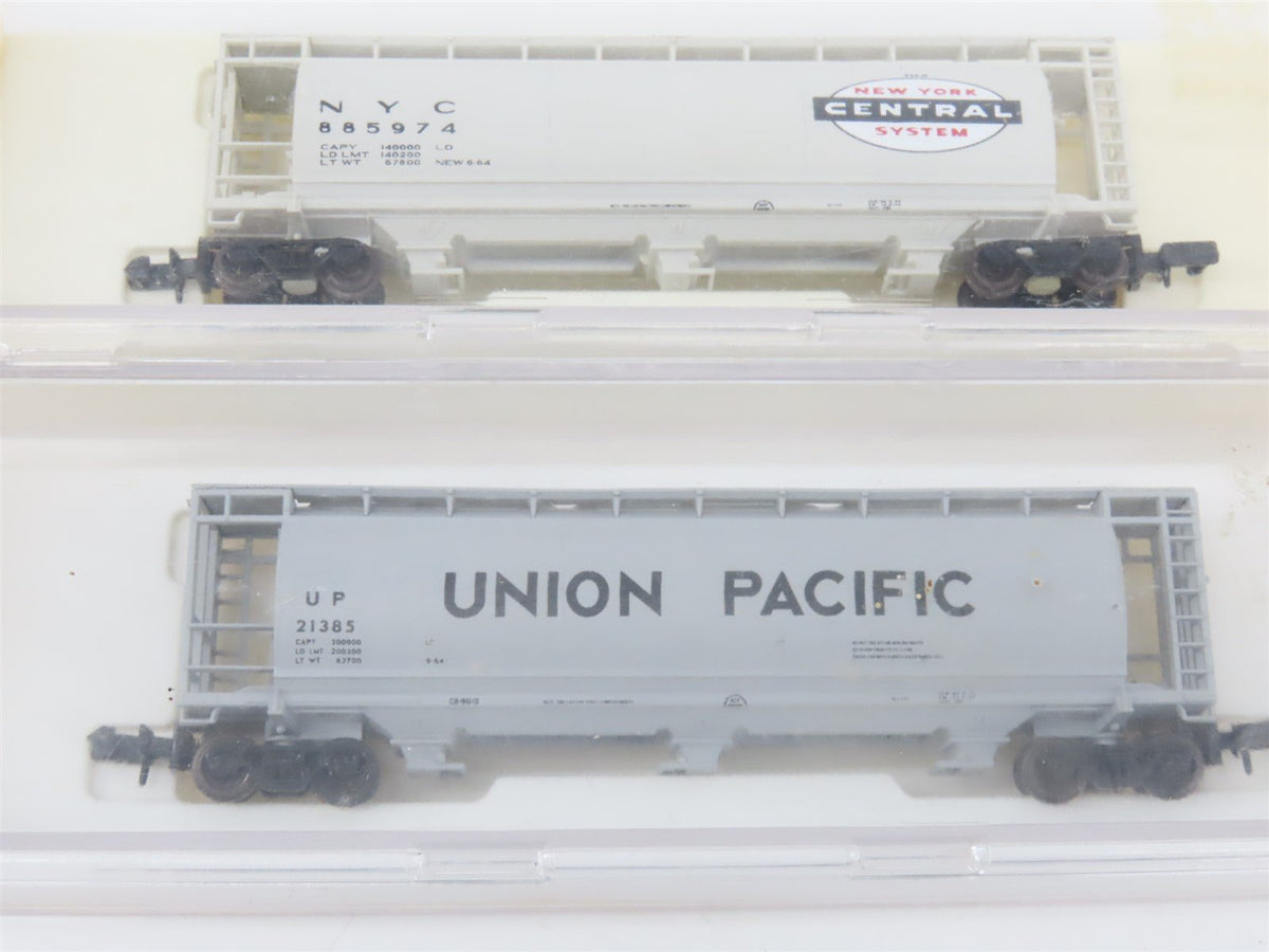 LOT of 5 N Scale Bowser/Delaware Valley Assorted 3-Bay &amp; Airslide Hoppers
