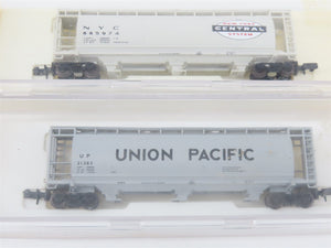LOT of 5 N Scale Bowser/Delaware Valley Assorted 3-Bay & Airslide Hoppers